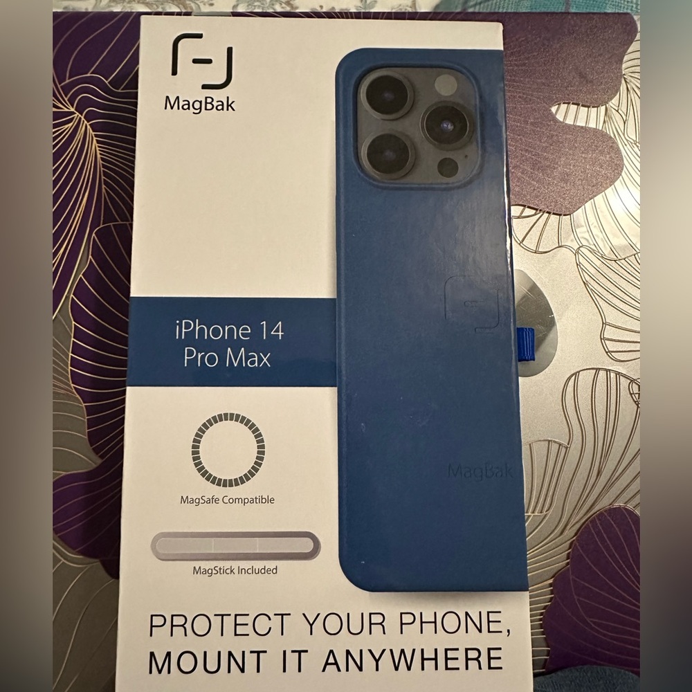 MagBak for iPhone 14 series MagSticks to Mount Anywhere
iPhone 14 Pro Max / Blue